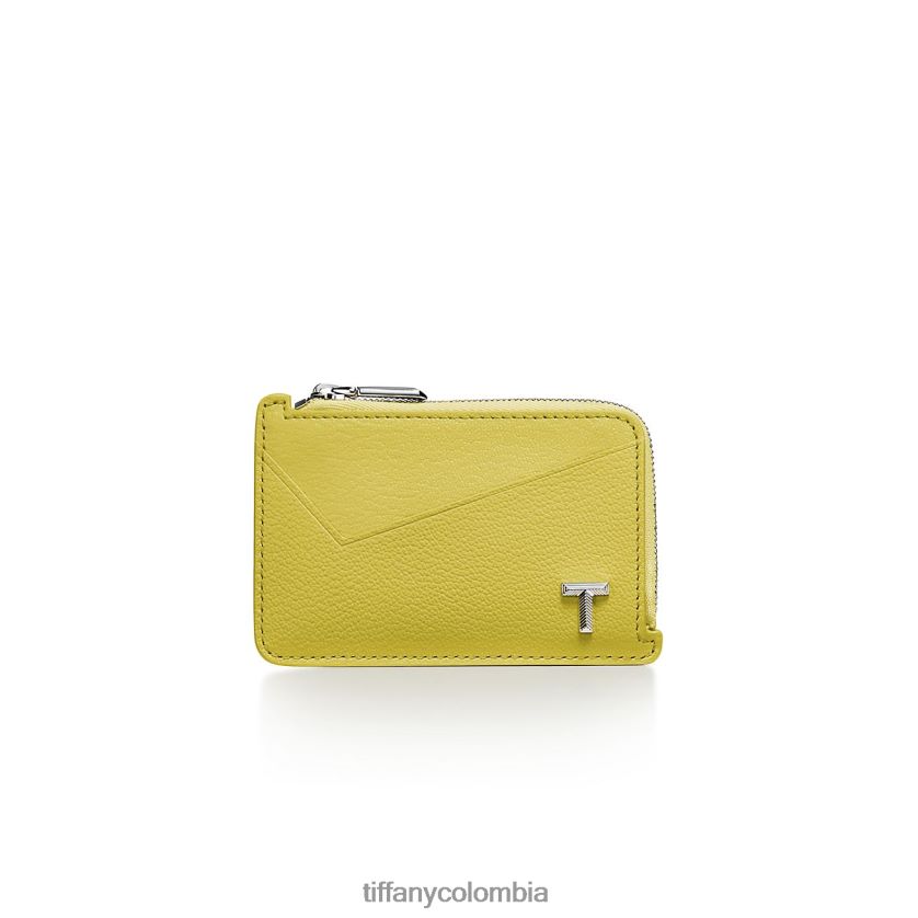 Tiffany tarjetero con cremallera unisexo 2J40B82441 accesorios en cuero amarillo citrino - Haga un click en la imagen para cerrar