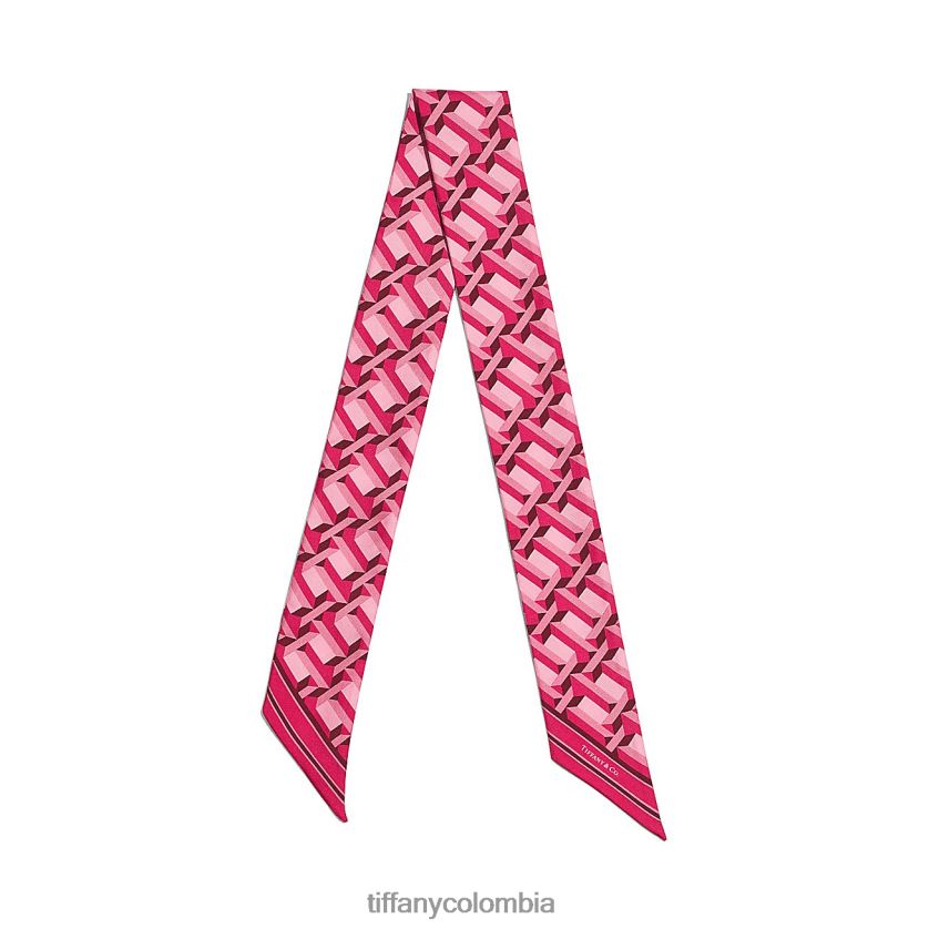 Tiffany verdadera bufanda de cinta unisexo 2J40B82455 accesorios en seda color cereza - Haga un click en la imagen para cerrar