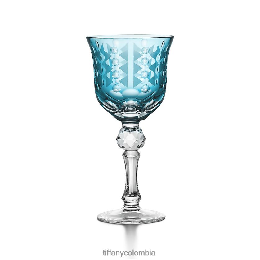 Tiffany copa de vino blanco unisexo 2J40B82193 decoración del hogar en cristal de plomo azul tiffany