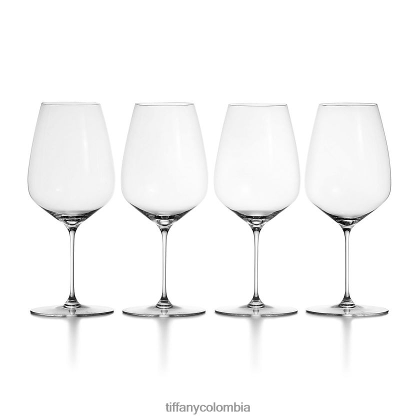 Tiffany copa de vino cabernet unisexo 2J40B82191 decoración del hogar en cristal, juego de cuatro