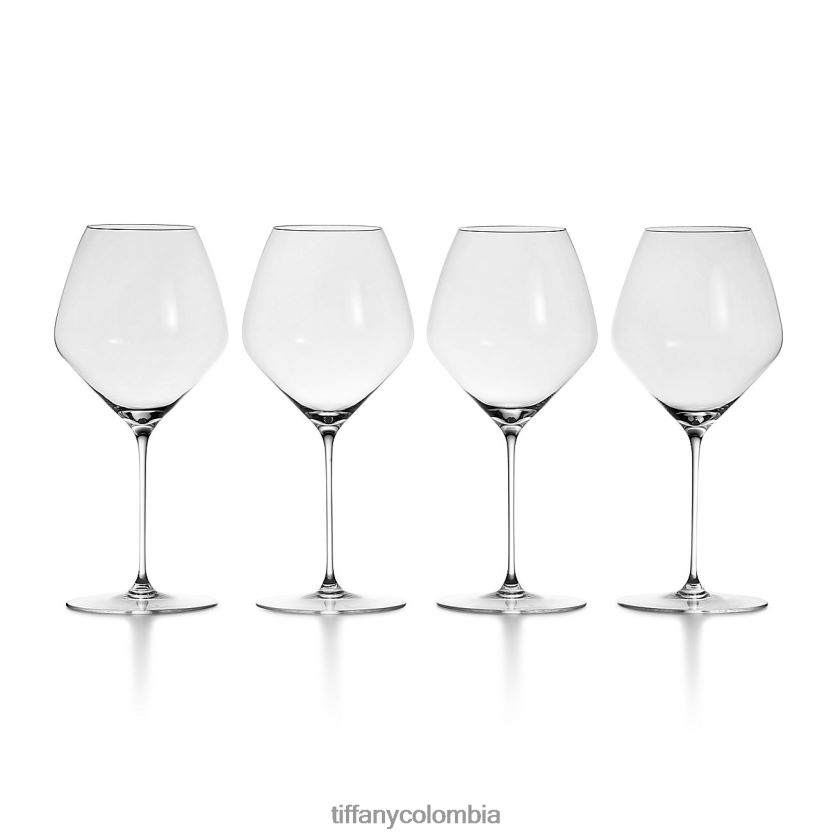 Tiffany copa de vino pinot noir unisexo 2J40B82190 decoración del hogar en cristal, juego de cuatro