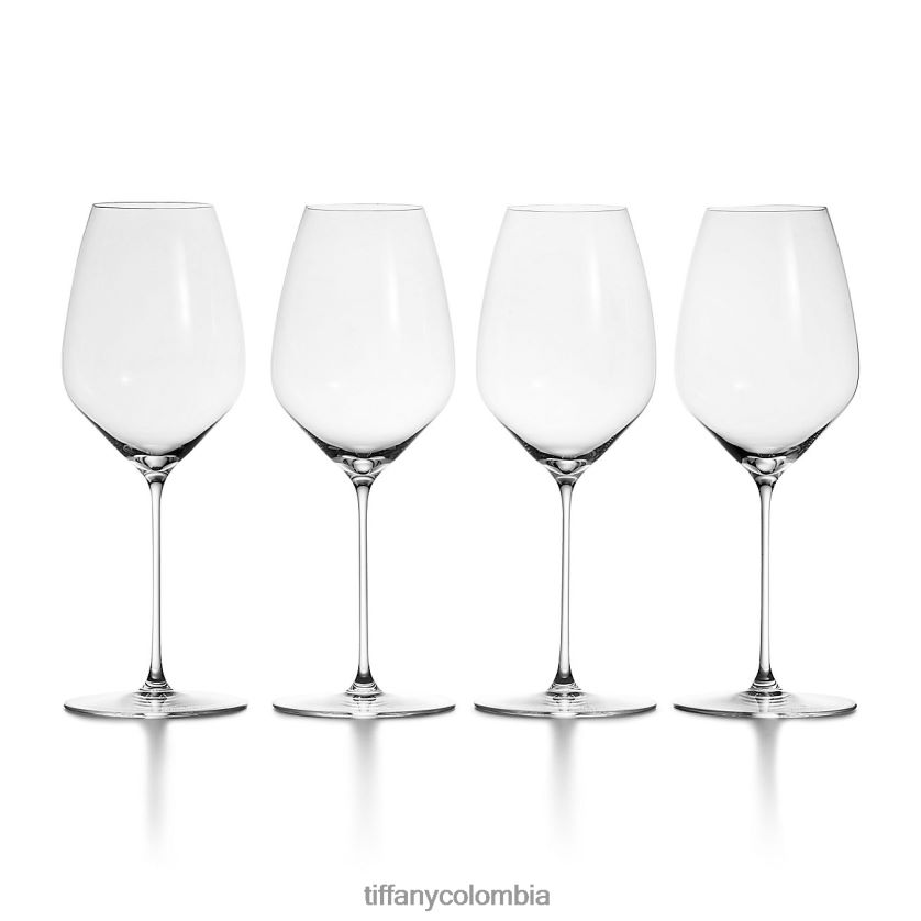 Tiffany copa de vino riesling unisexo 2J40B82192 decoración del hogar en cristal, juego de cuatro