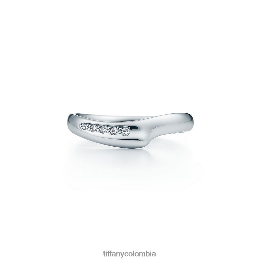 Tiffany anillo de banda de corazón abierto unisexo 2J40B81766 joyas