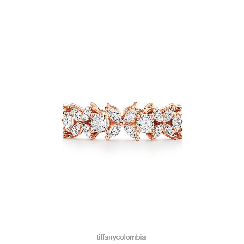 Tiffany anillo de banda de diamantes alternos unisexo 2J40B81633 joyas