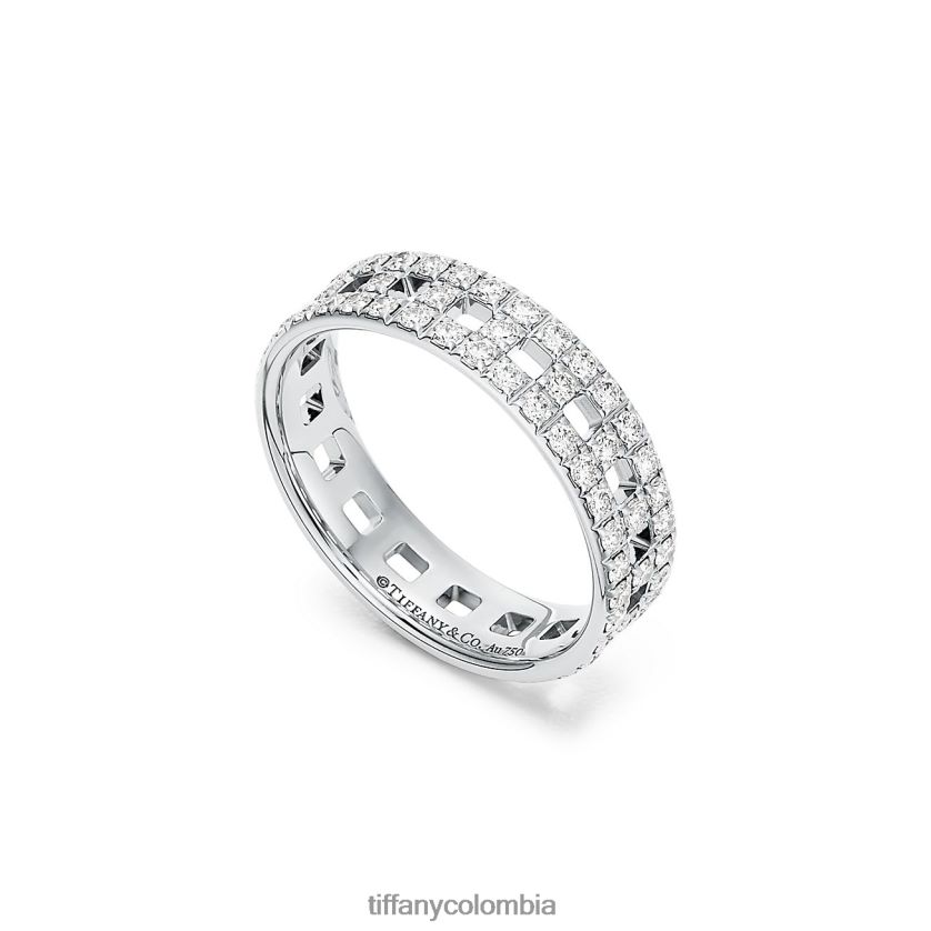 Tiffany verdadero anillo ancho unisexo 2J40B81451 joyas