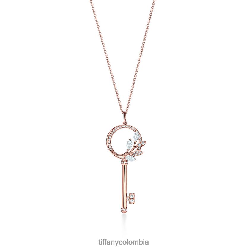 Tiffany Llave circular Victoria Diamond Vine en oro rosa de 18 k unisexo 2J40B8291 joyas - Haga un click en la imagen para cerrar