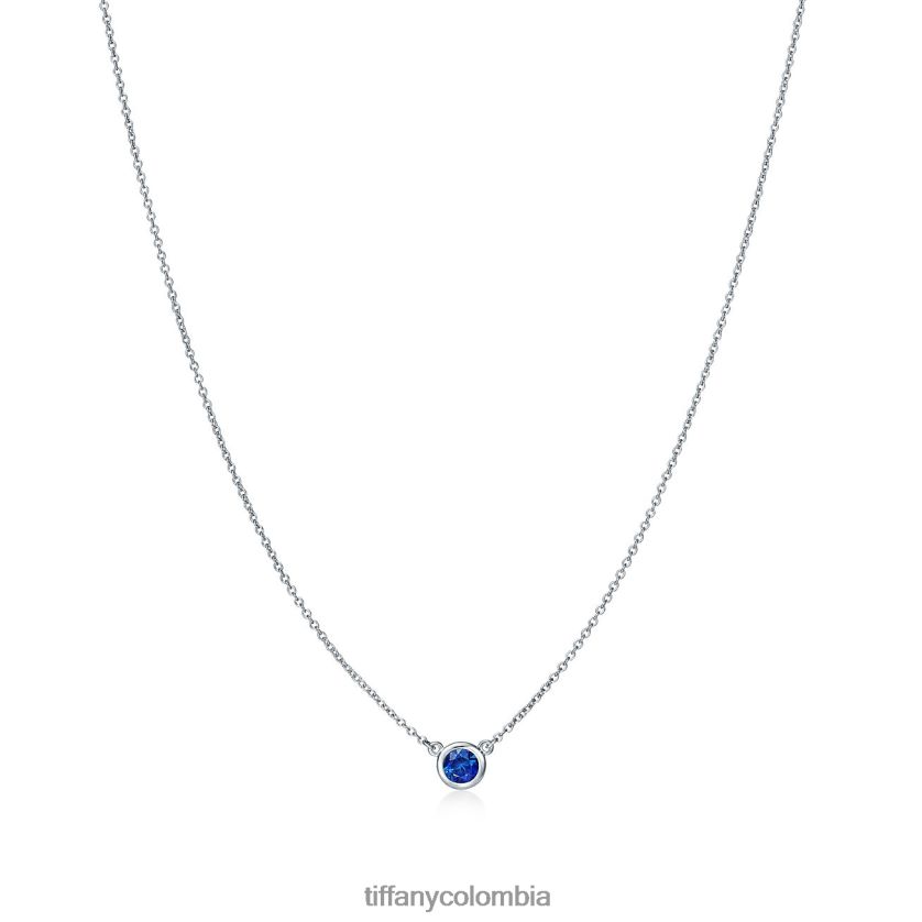 Tiffany colgante de color cortado a medida unisexo 2J40B8202 joyas en platino con un zafiro - Haga un click en la imagen para cerrar