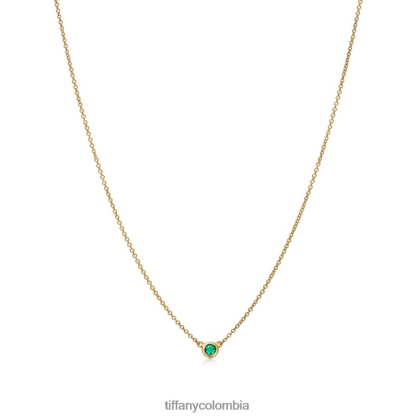 Tiffany colgante de color cortado a medida unisexo 2J40B865 joyas en oro amarillo con una esmeralda - Haga un click en la imagen para cerrar