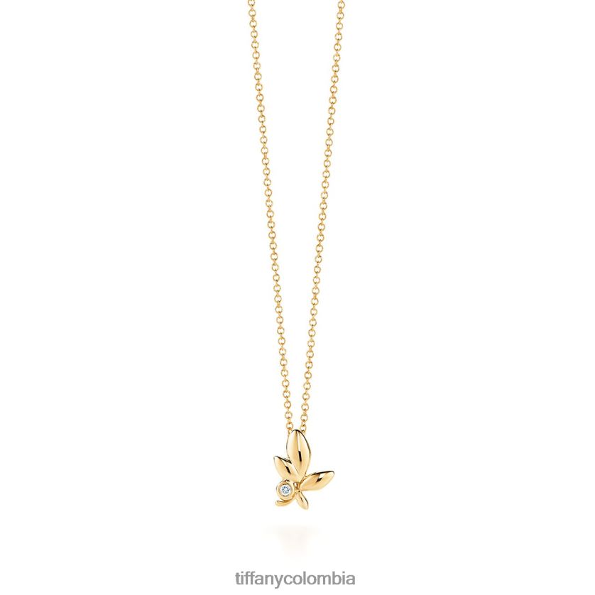 Tiffany colgante de hoja de olivo unisexo 2J40B882 joyas
