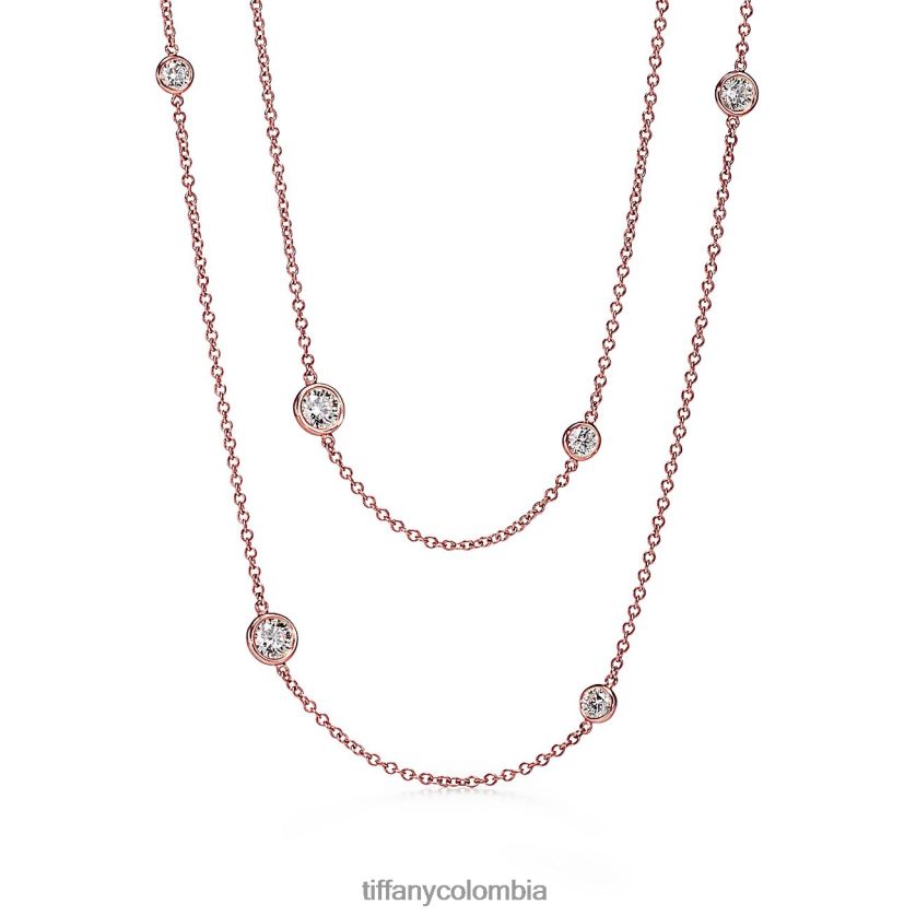 Tiffany collar con diamantes cortados a medida unisexo 2J40B8307 joyas en oro rosa con diamantes - Haga un click en la imagen para cerrar