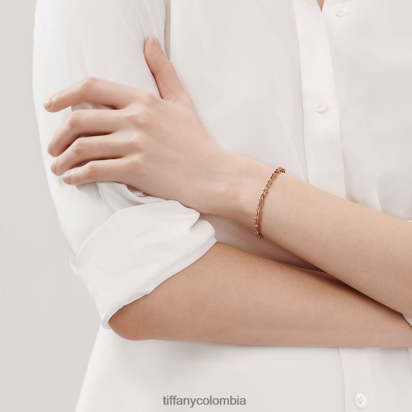Tiffany pulsera de micro eslabones unisexo 2J40B81100 joyas en oro rosa