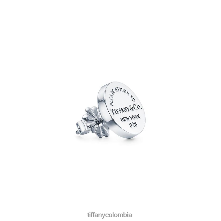 Tiffany aretes circulares unisexo 2J40B8864 joyas en plata