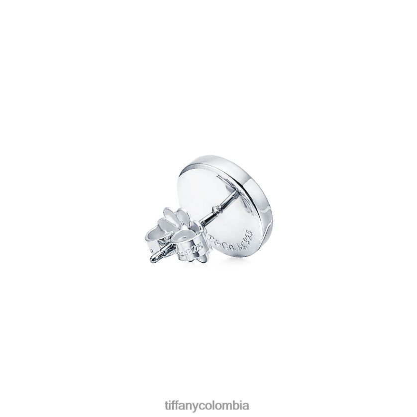 Tiffany aretes circulares unisexo 2J40B8864 joyas en plata