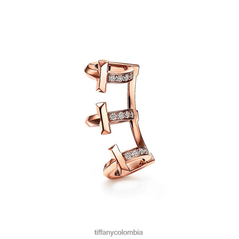 Tiffany brazalete t1 unisexo 2J40B8768 joyas en oro rosa con diamantes