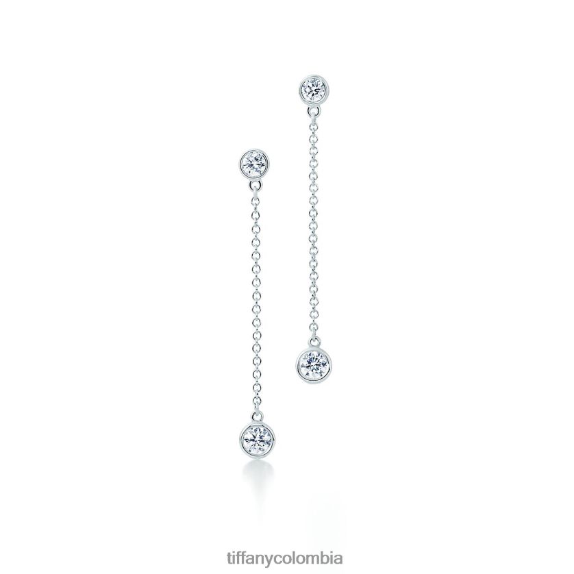 Tiffany pendientes colgantes de diamantes cortados a medida unisexo 2J40B8719 joyas