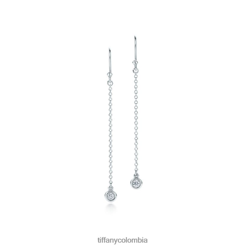 Tiffany pendientes colgantes de diamantes cortados a medida unisexo 2J40B8903 joyas