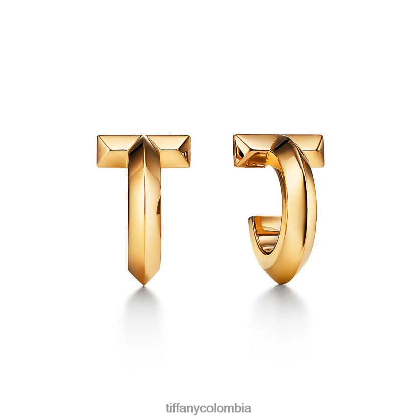 Tiffany pendientes de aro t1 unisexo 2J40B8818 joyas en oro amarillo - Haga un click en la imagen para cerrar