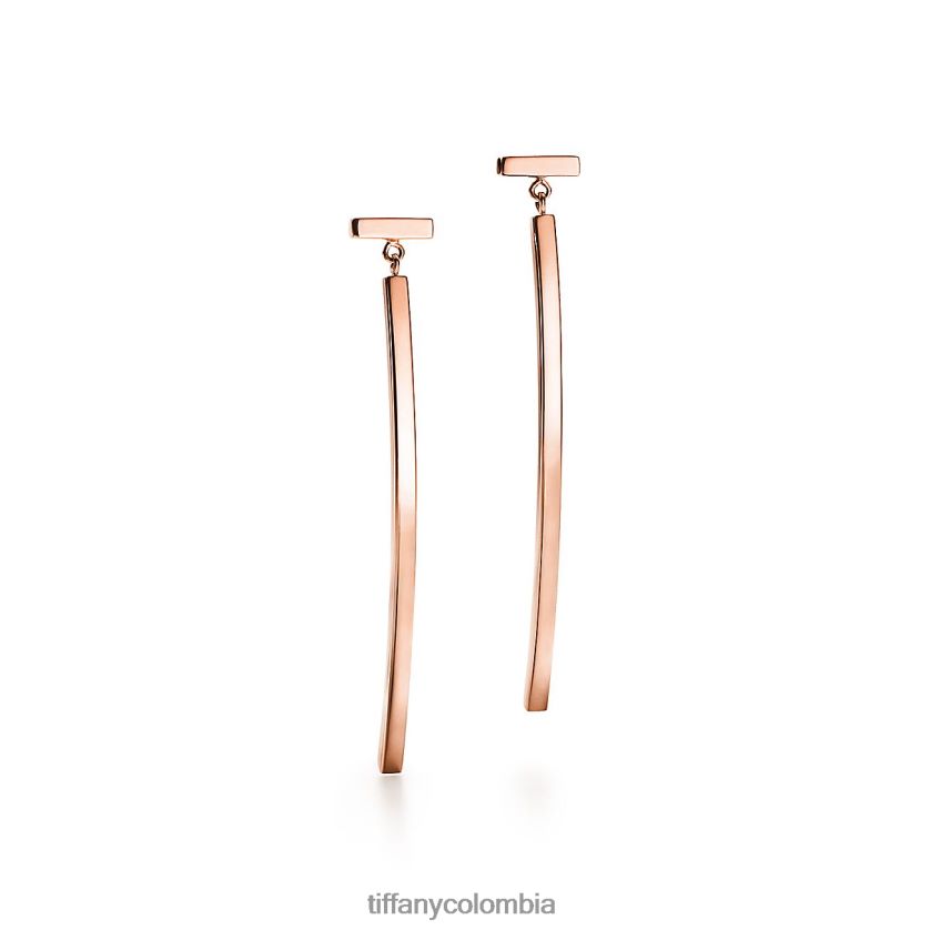 Tiffany pendientes de barra unisexo 2J40B8821 joyas en oro rosa de 18k - Haga un click en la imagen para cerrar