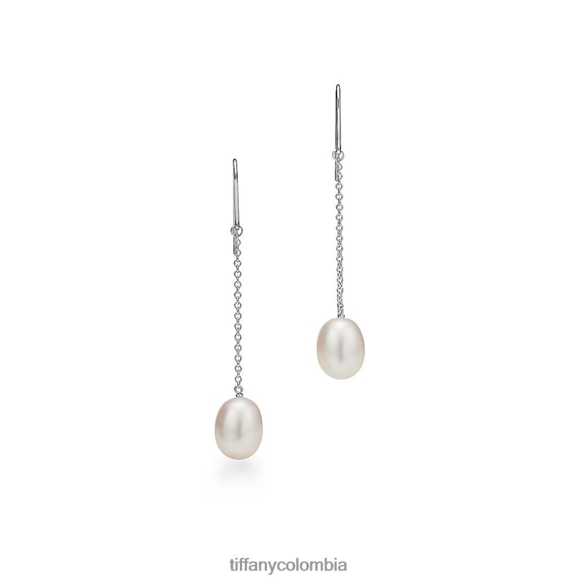 Tiffany pendientes de cadena de perlas cortadas a medida unisexo 2J40B8782 joyas - Haga un click en la imagen para cerrar