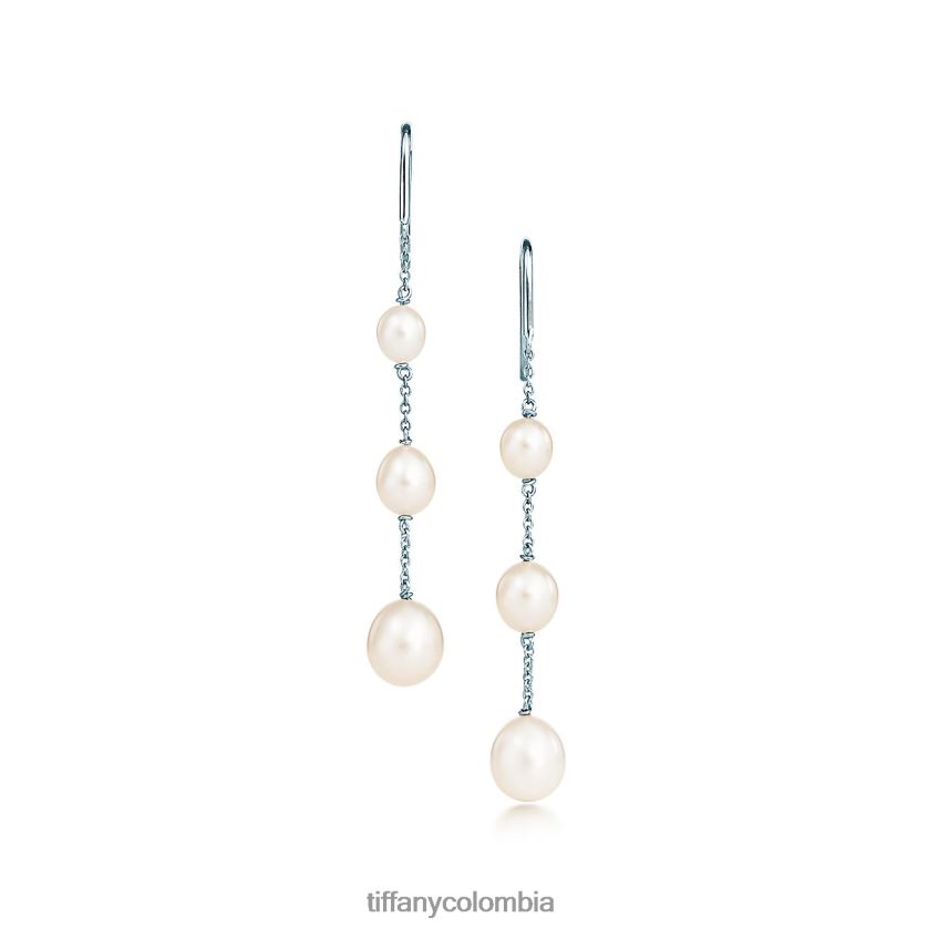 Tiffany pendientes de cadena de perlas cortadas a medida unisexo 2J40B8867 joyas - Haga un click en la imagen para cerrar