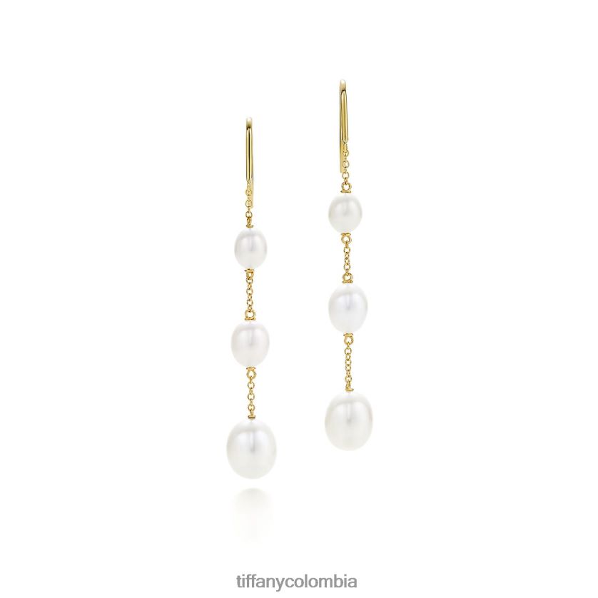 Tiffany pendientes de cadena de perlas cortadas a medida unisexo 2J40B8872 joyas - Haga un click en la imagen para cerrar