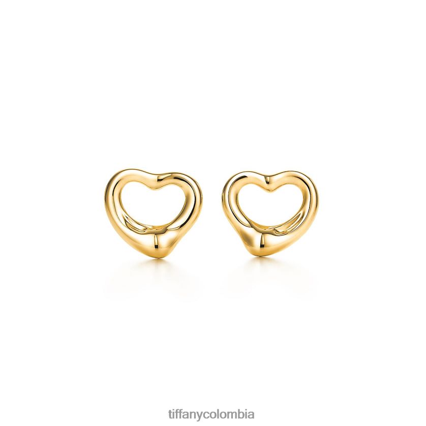 Tiffany pendientes de corazón abierto unisexo 2J40B8736 joyas en oro amarillo, 11 mm - Haga un click en la imagen para cerrar
