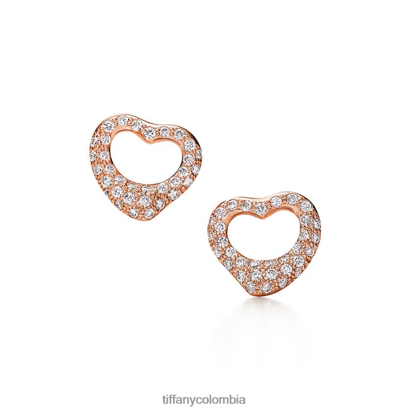 Tiffany pendientes de corazón abierto unisexo 2J40B8811 joyas