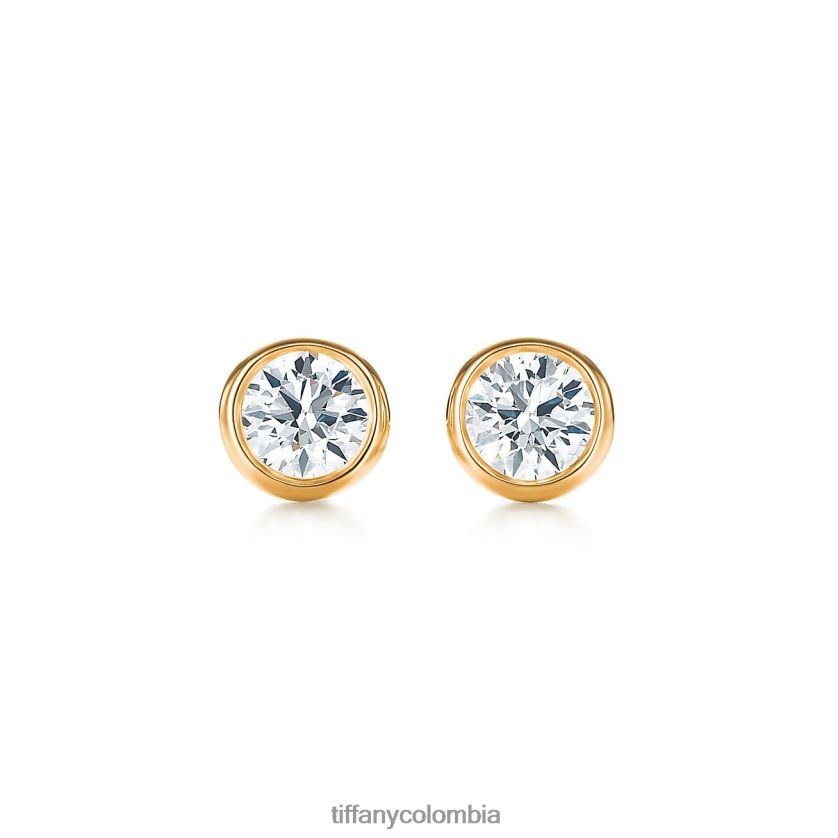 Tiffany pendientes de diamantes cortados a medida unisexo 2J40B8716 joyas en oro amarillo - Haga un click en la imagen para cerrar