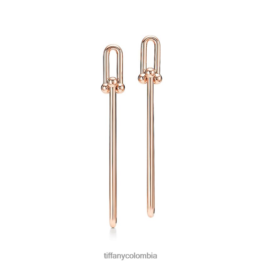Tiffany pendientes de doble eslabón largo unisexo 2J40B8963 joyas