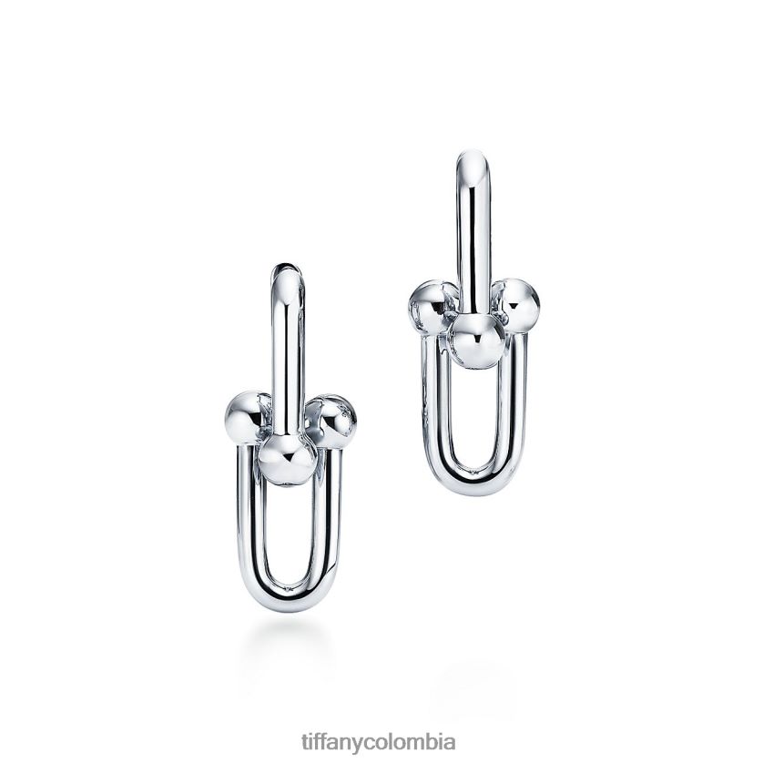 Tiffany pendientes de eslabones grandes unisexo 2J40B8766 joyas en plata de ley