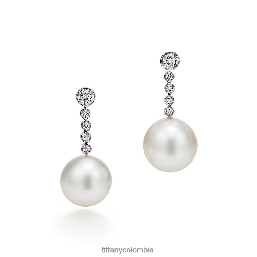 Tiffany pendientes de perlas del mar del sur unisexo 2J40B8933 joyas