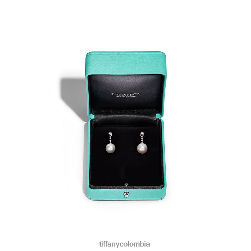 Tiffany pendientes de perlas del mar del sur unisexo 2J40B8933 joyas