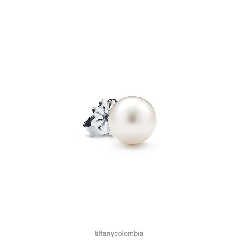 Tiffany pendientes de perlas unisexo 2J40B8880 joyas en plata, 8-9 mm