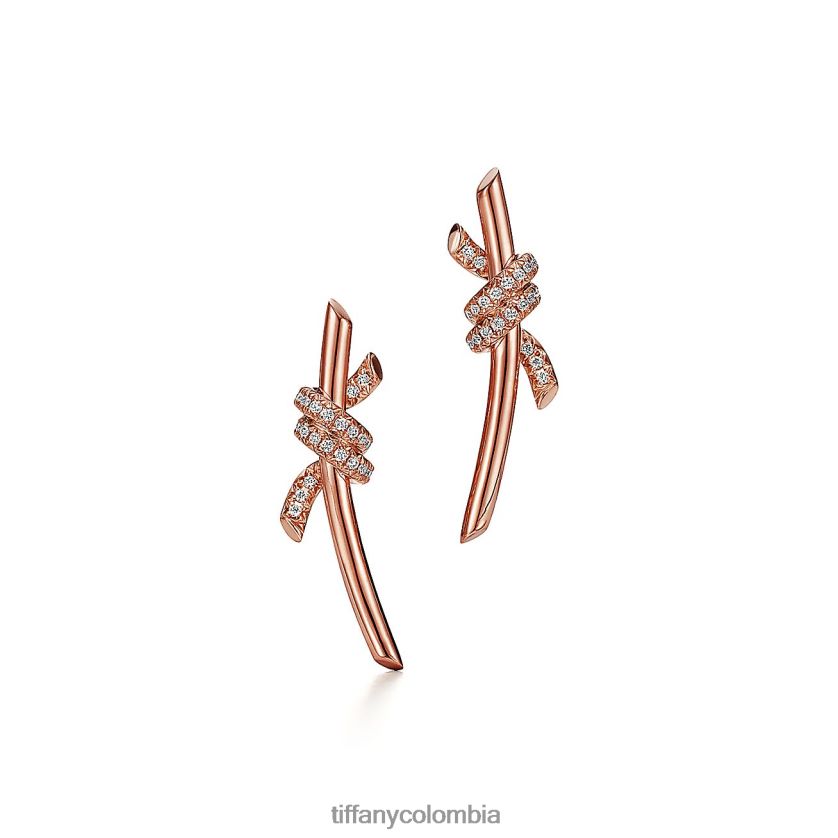 Tiffany pendientes unisexo 2J40B8830 joyas en oro rosa con diamantes